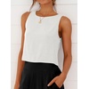 image:imageANRABESS Women Crop Tank Tops High Neck Sleeveless Shirts 2026 Summer Outfits Casual Blouse Beach Vacation ClothesWhite