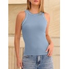image:imageANRABESS Womens Color Block Tank Tops High Neck Sleeveless Racerback Ribbed Knit Fitted Basic Tee Shirts 2026 Summer ClothesSky Blue
