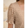 image:imageANRABESS Womens Lace Square Neck Blouse Puff Sleeve Soft Top for Dressy Casual Work amp Spring Summer FashionLight Khaki