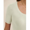 image:imageANRABESS Womens Short Sleeve Sweaters Wool Blend Summer Scoop Neck Casual Business Knit Shirts Slim Fit Work Tops OutfitsCream White