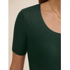 image:imageANRABESS Womens Short Sleeve Sweaters Wool Blend Summer Scoop Neck Casual Business Knit Shirts Slim Fit Work Tops OutfitsDrak Green