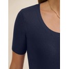 image:imageANRABESS Womens Short Sleeve Sweaters Wool Blend Summer Scoop Neck Casual Business Knit Shirts Slim Fit Work Tops OutfitsNavy Blue