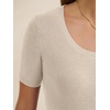 image:imageANRABESS Womens Short Sleeve Sweaters Wool Blend Summer Scoop Neck Casual Business Knit Shirts Slim Fit Work Tops OutfitsParchment