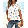 image:imageANRABESS Womens Short Sleeve V Neck Tops Summer Casual TShirts Blouses 2026 Spring Trendy Beach Vacation ClothesWhite Colorful Floral