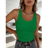 image:imageANRABESS Womens Sleeveless Scoop Neck Tank Tops 2026 Summer Casual Basic Slim Fit Ribbed Knit Racerback Workout Cami ShirtsGreen