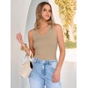 image:imageANRABESS Womens Sleeveless Scoop Neck Tank Tops 2026 Summer Casual Basic Slim Fit Ribbed Knit Racerback Workout Cami ShirtsLight Khaki