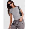 image:imageANRABESS Womens Soft Short Sleeve TShirt Crew Neck Top Slim Fit Basic Tee for Summer Casual Y2k Everyday WearGrey