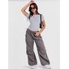 image:imageANRABESS Womens Soft Short Sleeve TShirt Crew Neck Top Slim Fit Basic Tee for Summer Casual Y2k Everyday WearLight Grey