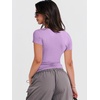 image:imageANRABESS Womens Soft Short Sleeve TShirt Crew Neck Top Slim Fit Basic Tee for Summer Casual Y2k Everyday WearPurple