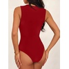 image:imageANRABESS Womens Square Neck Bodysuits Sleeveless Tank Bodysuits Tops Going Out Outfits for Summer Vacation amp Daily WearRed