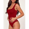 image:imageANRABESS Womens Square Neck Bodysuits Sleeveless Tank Bodysuits Tops Going Out Outfits for Summer Vacation amp Daily WearRed