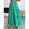image:imageANRABESS Womens Summer Boho Flowy Swing Tiered ALine Maxi Skirt 2026 Fashion Trendy Elastic Waist Pleated Long Beach DressForest
