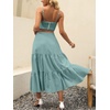 image:imageANRABESS Womens Summer Boho Flowy Swing Tiered ALine Maxi Skirt 2026 Fashion Trendy Elastic Waist Pleated Long Beach DressLake