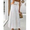image:imageANRABESS Womens Summer Boho Flowy Swing Tiered ALine Maxi Skirt 2026 Fashion Trendy Elastic Waist Pleated Long Beach DressWhite