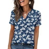 Deep Blue White Floral
