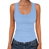 image:imageANRABESS Womens Sleeveless Scoop Neck Tank Tops 2026 Summer Casual Basic Slim Fit Ribbed Knit Racerback Workout Cami ShirtsSky Blue