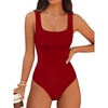 image:imageANRABESS Womens Square Neck Bodysuits Sleeveless Tank Bodysuits Tops Going Out Outfits for Summer Vacation amp Daily WearRed