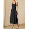 image:imageANRABESS Cocktail Dresses for Women Square Neck A Line Sleeveless Flowy Elegant Formal Wedding Guest Party Maxi Summer DressBlack