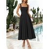 image:imageANRABESS Cocktail Dresses for Women Square Neck A Line Sleeveless Flowy Elegant Formal Wedding Guest Party Maxi Summer DressBlack