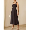 image:imageANRABESS Cocktail Dresses for Women Square Neck A Line Sleeveless Flowy Elegant Formal Wedding Guest Party Maxi Summer DressChocolate