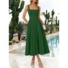 image:imageANRABESS Cocktail Dresses for Women Square Neck A Line Sleeveless Flowy Elegant Formal Wedding Guest Party Maxi Summer DressDeep Green