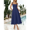 image:imageANRABESS Cocktail Dresses for Women Square Neck A Line Sleeveless Flowy Elegant Formal Wedding Guest Party Maxi Summer DressNavy Blue