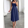 image:imageANRABESS Cocktail Dresses for Women Square Neck A Line Sleeveless Flowy Elegant Formal Wedding Guest Party Maxi Summer DressNavy Blue