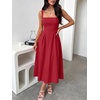 image:imageANRABESS Cocktail Dresses for Women Square Neck A Line Sleeveless Flowy Elegant Formal Wedding Guest Party Maxi Summer DressRed