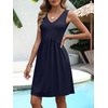 image:imageANRABESS Dresses for Women Beach Vacation Clothes V Neck Sleeveless Loose Flowy ALine Dress Summer Casual Short SundressNavy Blue