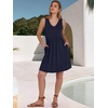 image:imageANRABESS Dresses for Women Beach Vacation Clothes V Neck Sleeveless Loose Flowy ALine Dress Summer Casual Short SundressNavy Blue