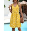 image:imageANRABESS Dresses for Women Beach Vacation Clothes V Neck Sleeveless Loose Flowy ALine Dress Summer Casual Short SundressYellow Floral