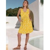 image:imageANRABESS Dresses for Women Beach Vacation Clothes V Neck Sleeveless Loose Flowy ALine Dress Summer Casual Short SundressYellow Floral