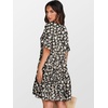 image:imageANRABESS Dresses for Women Summer 2026 V Neck Ruffle Sleeve A Line Tiered Flowy Casual Trendy Mini Beach Dress with PocketsBlack White Floral