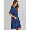 image:imageANRABESS Dresses for Women Summer 2026 V Neck Ruffle Sleeve A Line Tiered Flowy Casual Trendy Mini Beach Dress with PocketsBlue