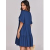 image:imageANRABESS Dresses for Women Summer 2026 V Neck Ruffle Sleeve A Line Tiered Flowy Casual Trendy Mini Beach Dress with PocketsBlue