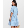 image:imageANRABESS Dresses for Women Summer 2026 V Neck Ruffle Sleeve A Line Tiered Flowy Casual Trendy Mini Beach Dress with PocketsBlue White Floral