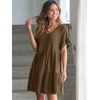 image:imageANRABESS Dresses for Women Summer 2026 V Neck Ruffle Sleeve A Line Tiered Flowy Casual Trendy Mini Beach Dress with PocketsCoffee