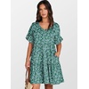 image:imageANRABESS Dresses for Women Summer 2026 V Neck Ruffle Sleeve A Line Tiered Flowy Casual Trendy Mini Beach Dress with PocketsGreen Blue Floral
