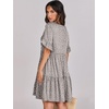 image:imageANRABESS Dresses for Women Summer 2026 V Neck Ruffle Sleeve A Line Tiered Flowy Casual Trendy Mini Beach Dress with PocketsKhaki Polka Dot Gray