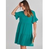 image:imageANRABESS Dresses for Women Summer 2026 V Neck Ruffle Sleeve A Line Tiered Flowy Casual Trendy Mini Beach Dress with PocketsLake Green