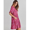 image:imageANRABESS Dresses for Women Summer 2026 V Neck Ruffle Sleeve A Line Tiered Flowy Casual Trendy Mini Beach Dress with PocketsRed Floral
