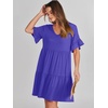 image:imageANRABESS Dresses for Women Summer 2026 V Neck Ruffle Sleeve A Line Tiered Flowy Casual Trendy Mini Beach Dress with PocketsRoyal Blue