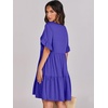 image:imageANRABESS Dresses for Women Summer 2026 V Neck Ruffle Sleeve A Line Tiered Flowy Casual Trendy Mini Beach Dress with PocketsRoyal Blue