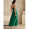 image:imageANRABESS Formal Dresses for Women Evening Party Cocktail Long Dress Split Elegant V Neck Wrap Ruffle Wedding Guest DressesDeep Green