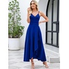 image:imageANRABESS Formal Dresses for Women Evening Party Cocktail Long Dress Split Elegant V Neck Wrap Ruffle Wedding Guest DressesRoyal Blue