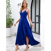 image:imageANRABESS Formal Dresses for Women Evening Party Cocktail Long Dress Split Elegant V Neck Wrap Ruffle Wedding Guest DressesRoyal Blue