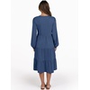 image:imageANRABESS Long Sleeve Midi Dresses for Women V Neck 2026 Fall Fashion Casual Loose Fit Flowy Swing Tiered Vacation Boho DressBlue