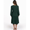 image:imageANRABESS Long Sleeve Midi Dresses for Women V Neck 2026 Fall Fashion Casual Loose Fit Flowy Swing Tiered Vacation Boho DressDeep Green