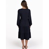 image:imageANRABESS Long Sleeve Midi Dresses for Women V Neck 2026 Fall Fashion Casual Loose Fit Flowy Swing Tiered Vacation Boho DressDeep Navy Blue