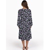 image:imageANRABESS Long Sleeve Midi Dresses for Women V Neck 2026 Fall Fashion Casual Loose Fit Flowy Swing Tiered Vacation Boho DressFloral Black Purple